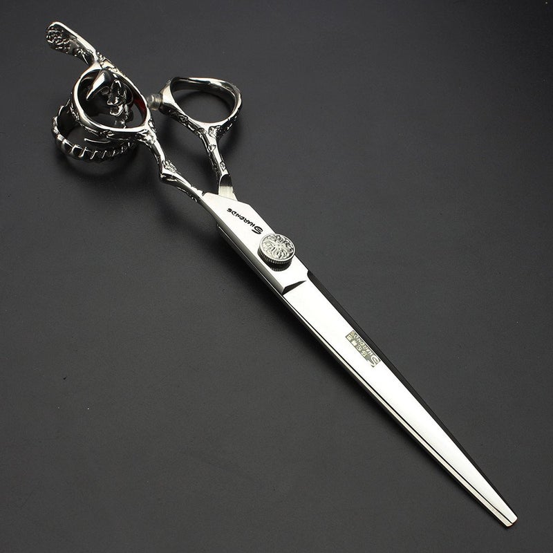 SHARONDS 6/7-Inch Professional Hair Scissors Haircut Rose Pattern Hair Scissors Styling Tools Japanese Stainless Steel Scissor Set (7-in cutting scissors) - Image 2